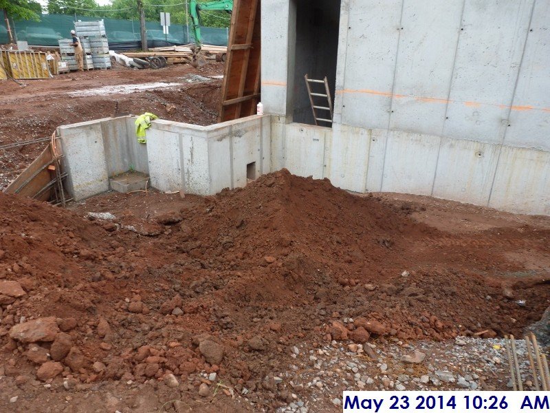 Backfilling and compacting around foundation walls at Stair -4 Facing North-East (800x600)